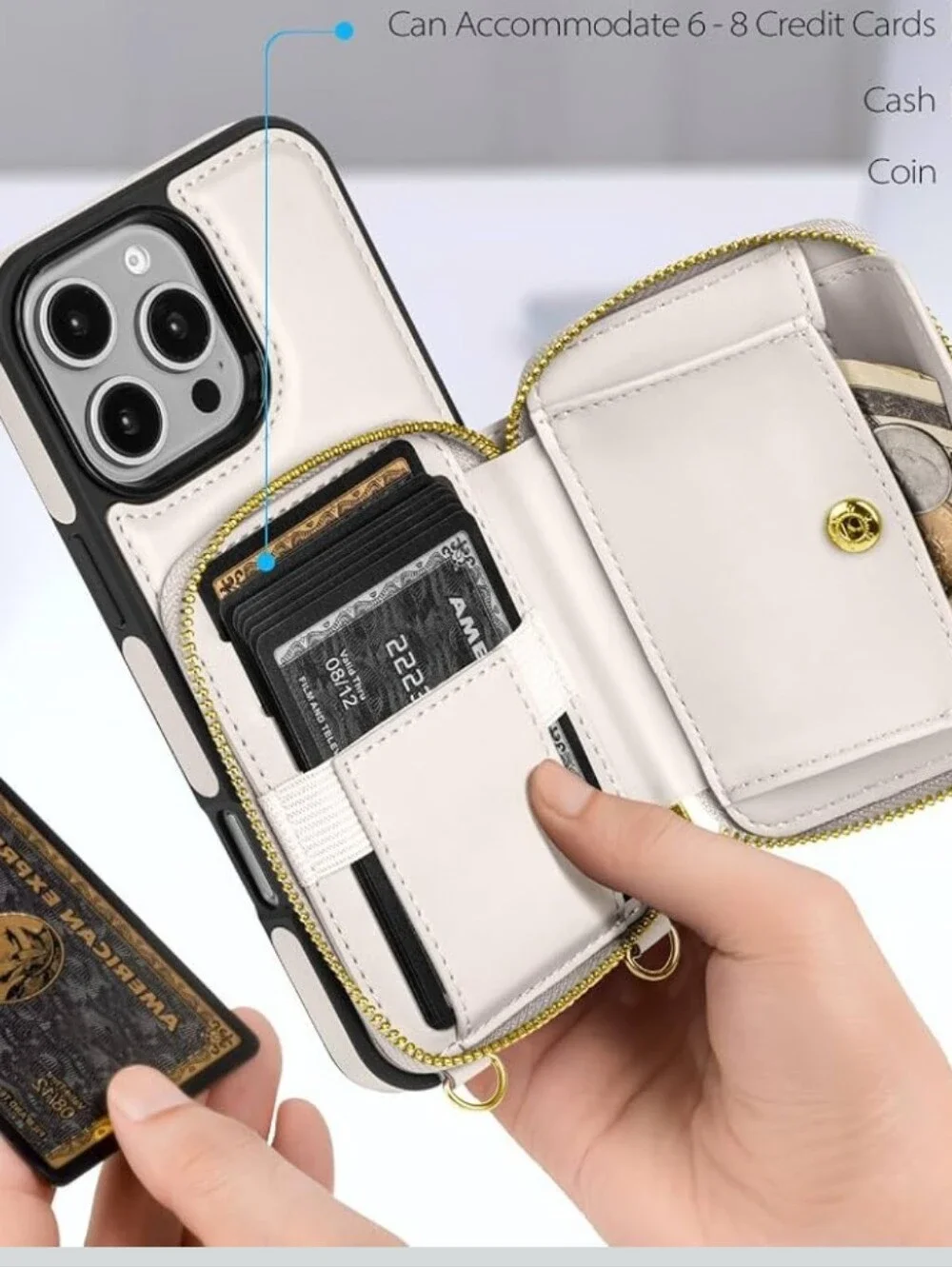 Skyeagle Wallet Case iP 16 Pro Beige